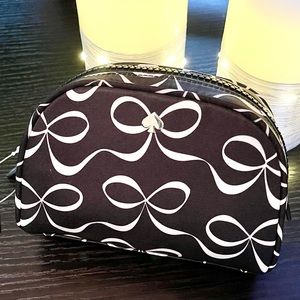 NEW✨Kate Spade Elegant Bow Dome Cosmetic Bag Pouch